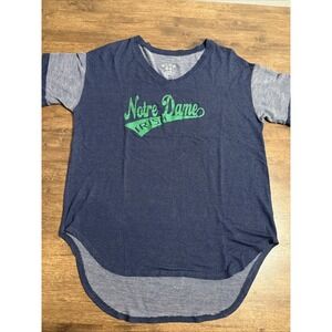 Blue 84 Notre Dame Irish T-shirt Short Sleeve Tee Top Graphic Women's Large